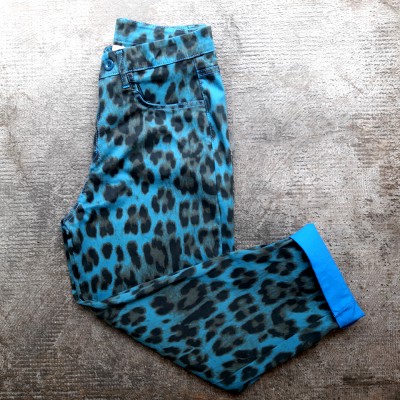 Pantalón leopardo azul