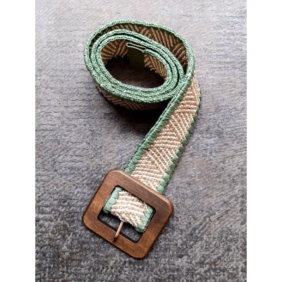 Comprar CINTURON RAFIA MADERA en PAS SI SIMPLE