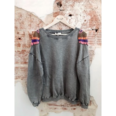 Comprar Sudadera Epaule gris en PAS SI SIMPLE ❤️ Donostia-San