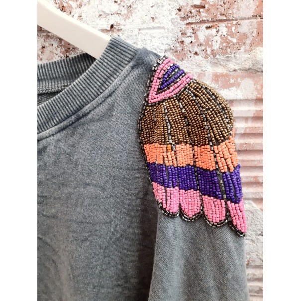 Comprar Sudadera Epaule gris en PAS SI SIMPLE ❤️ Donostia-San